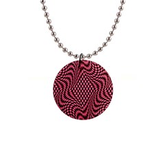 Illusion Waves Pattern 1  Button Necklace by Sparkle