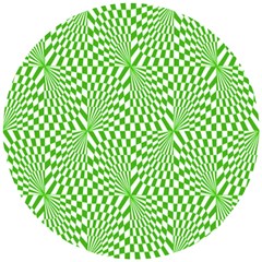 Illusion Waves Pattern Wooden Puzzle Round by Sparkle