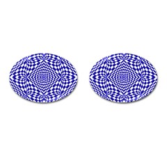 Illusion Waves Pattern Cufflinks (oval) by Sparkle