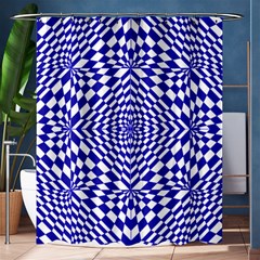 Illusion Waves Pattern Shower Curtain 60  X 72  (medium)  by Sparkle