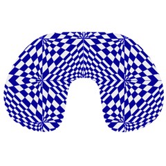 Illusion Waves Pattern Travel Neck Pillow by Sparkle