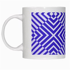 Illusion Waves Pattern White Mugs by Sparkle