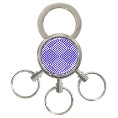 Illusion Waves Pattern 3-ring Key Chain by Sparkle