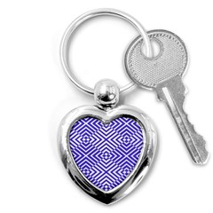 Illusion Waves Pattern Key Chain (heart) by Sparkle