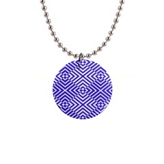 Illusion Waves Pattern 1  Button Necklace by Sparkle