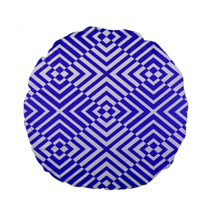 Illusion Waves Pattern Standard 15  Premium Round Cushions