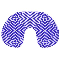 Illusion Waves Pattern Travel Neck Pillow by Sparkle