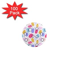 Abstract Multicolored Shapes 1  Mini Magnets (100 Pack)  by SychEva