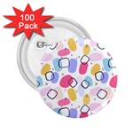 Abstract Multicolored Shapes 2.25  Buttons (100 pack)  Front