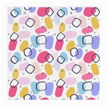 Abstract Multicolored Shapes Medium Glasses Cloth Front