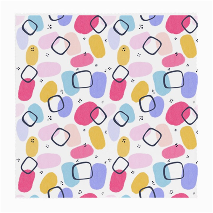 Abstract Multicolored Shapes Medium Glasses Cloth