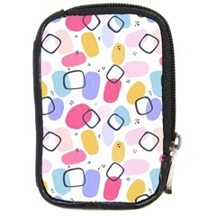 Abstract Multicolored Shapes Compact Camera Leather Case by SychEva