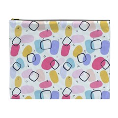 Abstract Multicolored Shapes Cosmetic Bag (xl) by SychEva