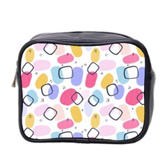 Abstract Multicolored Shapes Mini Toiletries Bag (two Sides) by SychEva