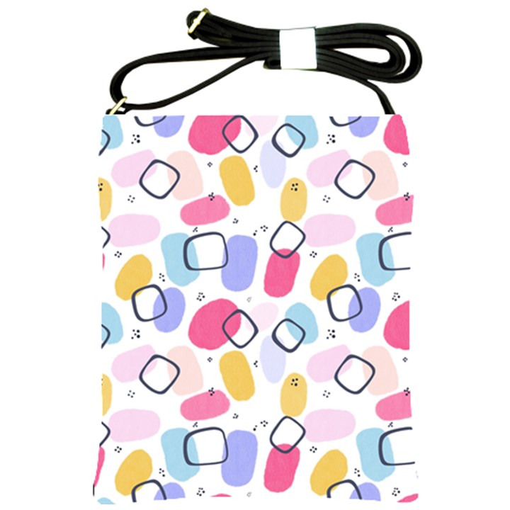 Abstract Multicolored Shapes Shoulder Sling Bag