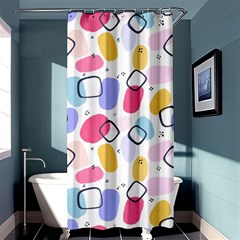 Abstract Multicolored Shapes Shower Curtain 36  X 72  (stall)  by SychEva