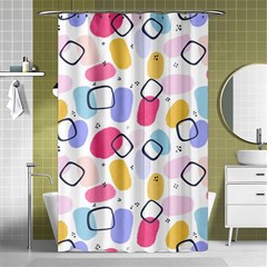 Abstract Multicolored Shapes Shower Curtain 48  X 72  (small)  by SychEva