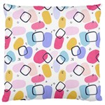 Abstract Multicolored Shapes Large Cushion Case (Two Sides) Front