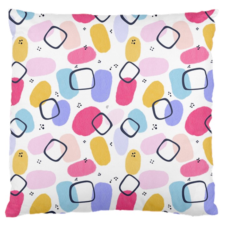 Abstract Multicolored Shapes Large Cushion Case (Two Sides)