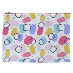 Abstract Multicolored Shapes Cosmetic Bag (xxl) by SychEva