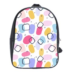 Abstract Multicolored Shapes School Bag (xl) by SychEva