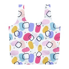 Abstract Multicolored Shapes Full Print Recycle Bag (l) by SychEva