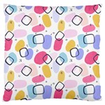 Abstract Multicolored Shapes Large Flano Cushion Case (Two Sides) Front