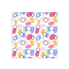 Abstract Multicolored Shapes Satin Bandana Scarf by SychEva