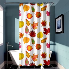 Watercolor Autumn Leaves Shower Curtain 36  X 72  (stall)  by SychEva