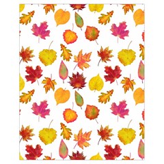 Watercolor Autumn Leaves Drawstring Bag (small) by SychEva