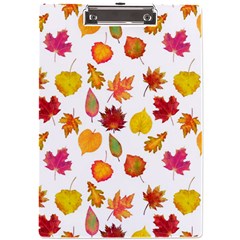 Watercolor Autumn Leaves A4 Clipboard