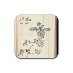 Lemon Balm Rubber Coaster (square) by Limerence