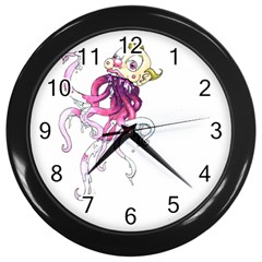 Carnie Squid Wall Clock (black) by Limerence