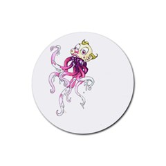 Carnie Squid Rubber Round Coaster (4 Pack) by Limerence