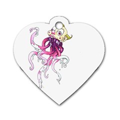 Carnie Squid Dog Tag Heart (two Sides) by Limerence