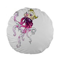 Carnie Squid Standard 15  Premium Round Cushions by Limerence