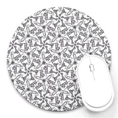 Geometric City Round Mousepads by SychEva