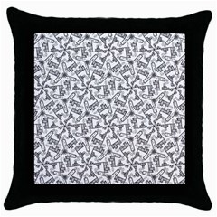 Geometric City Throw Pillow Case (black) by SychEva