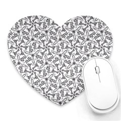 Geometric City Heart Mousepads by SychEva