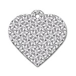 Geometric City Dog Tag Heart (One Side) Front