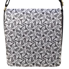 Geometric City Flap Closure Messenger Bag (s)