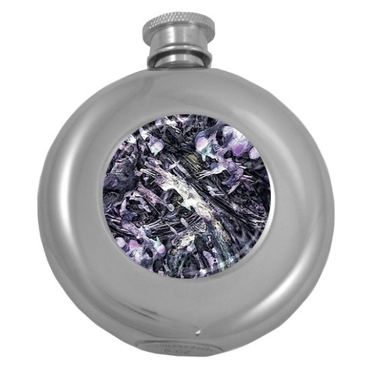 Reticulated Nova Round Hip Flask (5 oz)