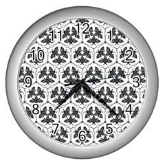 Night Moths Wall Clock (silver) by SychEva