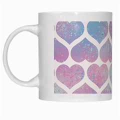 Multicolored Hearts White Mugs by SychEva