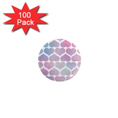 Multicolored Hearts 1  Mini Magnets (100 Pack)  by SychEva