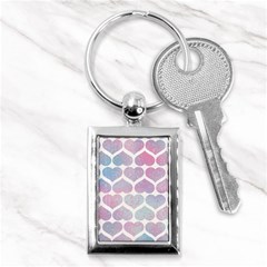 Multicolored Hearts Key Chain (rectangle) by SychEva