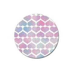 Multicolored Hearts Magnet 3  (round) by SychEva