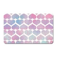 Multicolored Hearts Magnet (rectangular) by SychEva