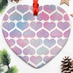 Multicolored Hearts Heart Ornament (two Sides) by SychEva