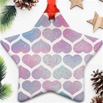 Multicolored Hearts Star Ornament (Two Sides) Front